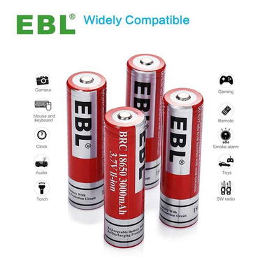🔋 BATERIA RECARGABLE 18650 MARCA  EBL® 🔋 CALIDAD 🔋 3000mAh 🔋 -- LA MEJOR 🔋 5887.23.60 - Img 105285418