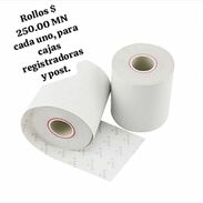 Rollos de papel térmico de 57 mm por ( 22 metros y 50 metros)  para cajas registradoras láser, impresoras de tiket y pos - Img 45727206