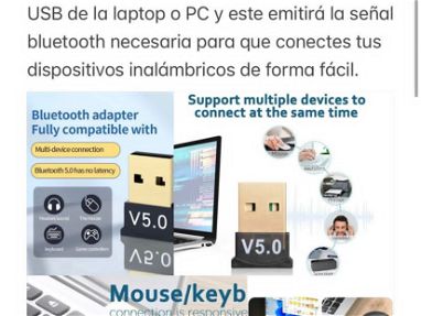 USB Bluetooth transmisor receptor 5.0 inalámbricos extraíble para PC de escritorio - Img main-image