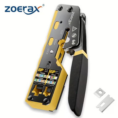 PINZA DE RED RJ45 multifuncional que realiza crimpado Ethernet a través del kit y es adecuada para conectores - 9/10