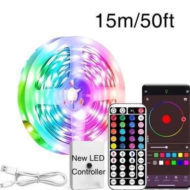 Cintas led de 15 metros se sincronizan móvil mediante bluetooth 15 USD - 3/3