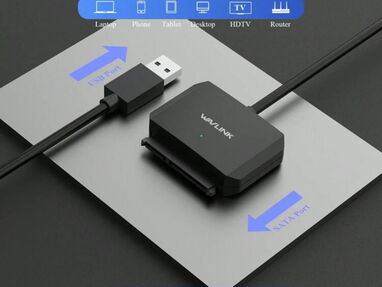 30 …USD… Adaptador SATA a USB 3.0 con Alimentación de Corriente MARCA WAVLINK  💡Sirve para todo tipo de Discos Sata - Img main-image
