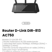 Router D-Link DIR-813 AC750. Permite conectar dispositivos en redes 2.4GHz y 5GHz para mejor rendimiento - Img 54339031