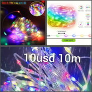 Luces led 10m y 20m con Bluetooth usb. Tambien alumbran en blanco - Img 55431571