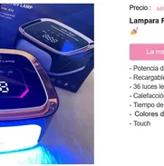 ✨OFERTA✨LAMPARA PROFESIONAL SUN S10 RECARGABLE 108 W DE POTENCIA - 55 USD O AL CAMBIO - Img 50222247