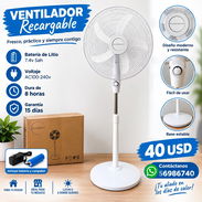 Ventilador de pedestal recargable - Img 57738375