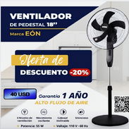 Ventilador de Pedestal EÔN 18” + 1 AÑO DE GARANTÍA - Img 55410316