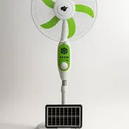 Ventilador recargable de 16", 3 velocidad, música(Bluetooth) panel solar(incluido), trae lámpara y 2 bombillos. - Img 54833713