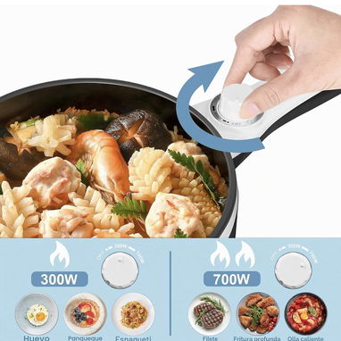 Sartén - Olla eléctrica portátil DEZIN de 1,5 L, antiadherente 300W/ 700W para ecoflow y sistemas solares - 4/8