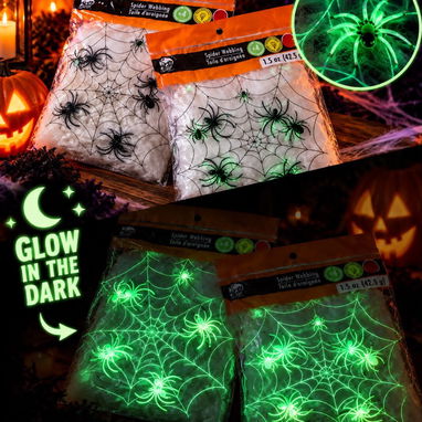 🎃🕷️Arañas y telarañas de varias medidas para decoración de Haloween 🎃 Productos Originales americanos 🇺🇲 - 8/10