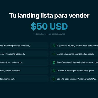 🚀 SITIO WEB PROFESIONAL en 24 a 72h por 50 USD. (Página de ventas • Portafolio • Web para negocio) - Img 119789065