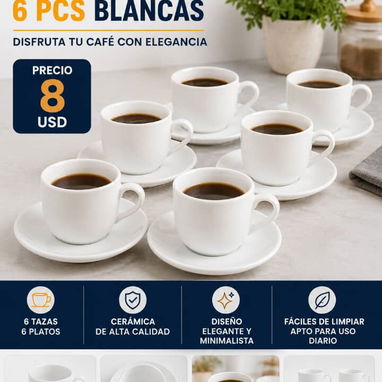 JUEGOS DE TAZAS PARA EL CAFÉ NUEVAS EN CAJA!!! - Img 125931256