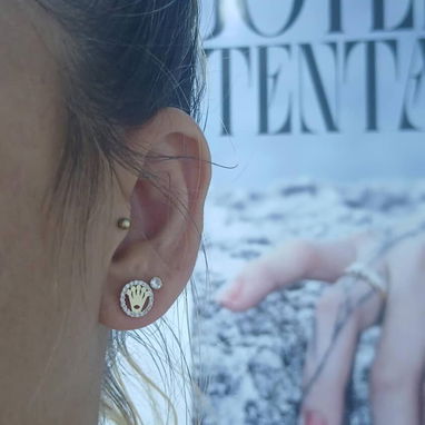 Aretes originales de oro 10k - Img 122643210