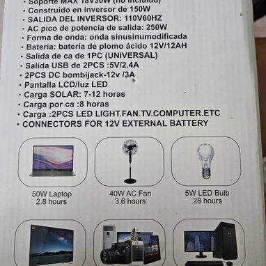 Batería portátil con panel solar - Img 123930277
