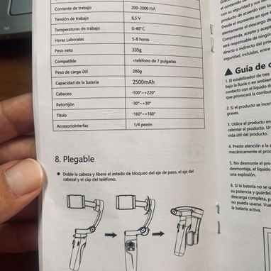 GIMBAL ESTABILIZADOR INTELIGENTE PLEGABLE M1 VT# - 9/10