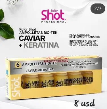 Ampolletas BIO-Tek para cabellos maltratados nuevos - Img 83683536