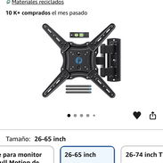 ⚙️Soporte para todo TV de 26” a 65”, hasta 77 libras, estilo robótico, importado de Amazon USA, solo lo mejor para tu TV - Img 56667484