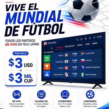 Mundial de Fútbol 2026 Tele Latino Canales en Vivo - Img 123488145