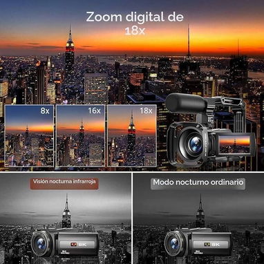 Oferta tecnológica: Cámara de Video 8K UHD 88MP para Vlogging | videojuegoshabana.com - 5/5