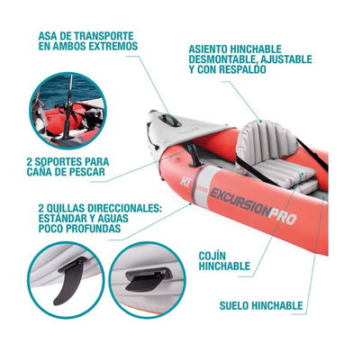 Kayak inflable de pesa y recreo en oferta - 3/6