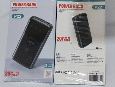 Power bank p22 de 20000mah.con USB para cargar dos móvil a la ves $40 usd. Interesados al 52013668 - Img main-image