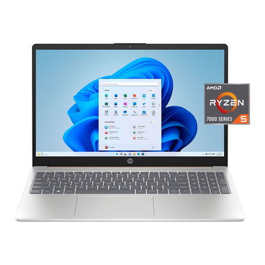 LAPTOP 🎁NUEVA🎁📦CAJA, HP 15 (15-fc0039wm), 15.6" FHD IPS, AMD Ryzen 5 7520U, 8GB LPDDR5, Radeon 610M, 256GB SSD, 8H - 2/8