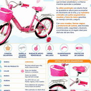 Bicicleta infantil precio y descripción en la foto para más información escribir al WhatsApp - Img 56742736