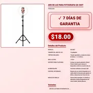 Aro de luz QX-260T de 10 pulgadas con luz cálida y fría Aro de luz QX-260T con alimentación USB y soporte VPT-0057 - Img 58022640