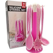 Set de 6 utensilios de silicona en base giratoria - Img 56124192