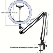 Anillo de Luz LED con Brazo Flexible y Soporte para Teléfono - Img 56434114