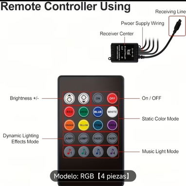 Sistema de LED decorativas RGB para motocicletas luces neón coloridas - Img 114202330