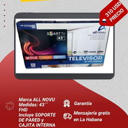 Televisor (TV) ALL NOVU de 43” (incluye soporte de pared y CAJITA INTERNA) - Img 55664872