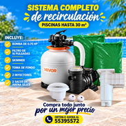 Sistema de montaje para piscina de hasta 50m3 (bomba, filtro, skimmer, inyectores, toma de fondo, arena silice) - Img 54241657