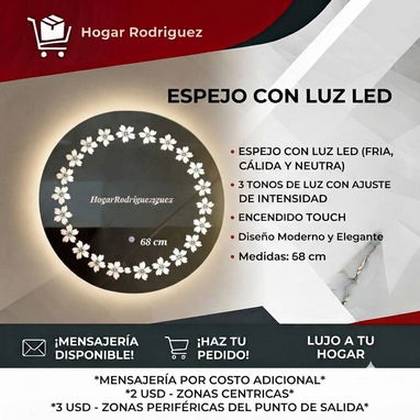 ✅ESPEJOS CON LUZ LED Y ESPEJOS DECORATIVOS✅ - 2/6