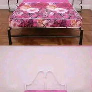 CAMA CAMERA SENCILLA CON COLCHÓN DE MUELLES Y MESITAS DE NOCHE - Img 55734273