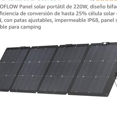 ☀️ ENERGÍA PORTÁTIL AL MOMENTO 🔋 PANEL SOLAR ECOFLOW 220W ☀️ - 2/2