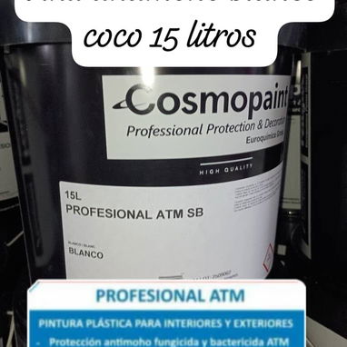 Pintura vinil euroquimica y isaval 15 litros antimoho ATM blanco coco importadas de España - Img 119575964