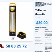 LAMPARA RECARGABLE SOLAR HS-8035A VPT-0210 - Img 55992517