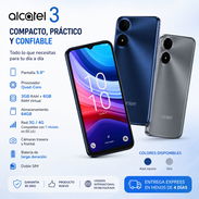 📱 Teléfono ALCATEL 3 – Compacto, práctico y confiable 🌐 Colores 💙🩶 - Img 56389274