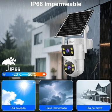 Cámara wifi solar 4K 10Mpx 2 lentes - Img 127913877