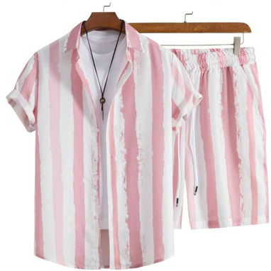 🛑🛑Conjunto de Shorts y camisa de hombre talla L - Img 100270226