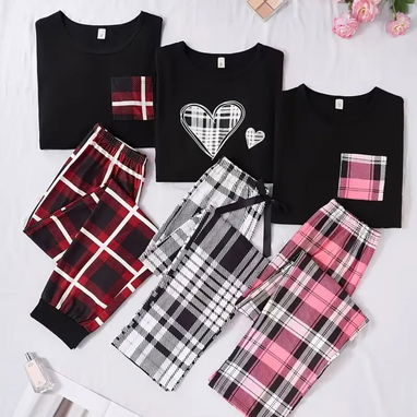 Pijamas de 2 piezas largos y cortos - Img 122203817