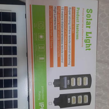 LÁMPARA SOLAR NUEVA EN CAJA CON PANEL PARA EXTERIORES PARA ILUMINAR PATIOS, ENTRADAS, CALLES PRIVADAS SIN NECESIDAD - Img 122924383