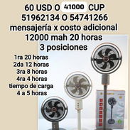 Ventilador Recargable de pedestal - Img 55852214