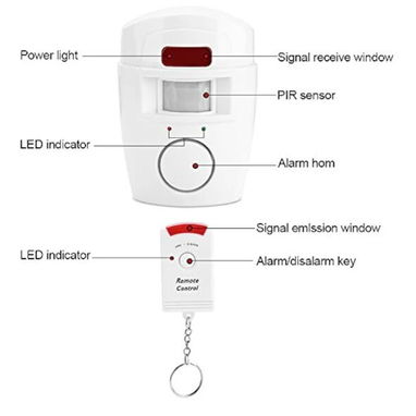 Sensor Pir, Alarmas/2 mandos - 2/5