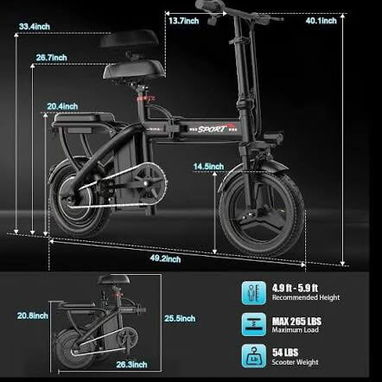 Bicicleta electrica EBIKE A12 - 3/4