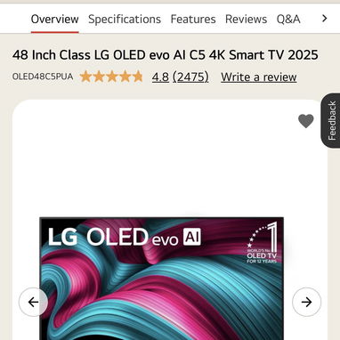 LG OLED evo AI C5 de 48” (modelo OLED48C5) Smart TV 2025 - Img 123335293