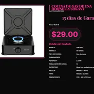 Cocina Gas Sokany SK-07005 1 Quemador Esmaltada, Cocina Gas Sokany SK-07005 1 Quemador 2.2kW . - Img 57426687