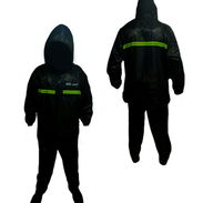 IMPERMEABLE PARA LA LLUVIA CHAQUETA Y PANTALON POLIESTER NEGRO - Img 54512014