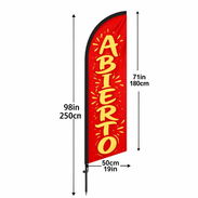 Indicativo de ABIERTO, bandera para exterior. - Img 56807727
